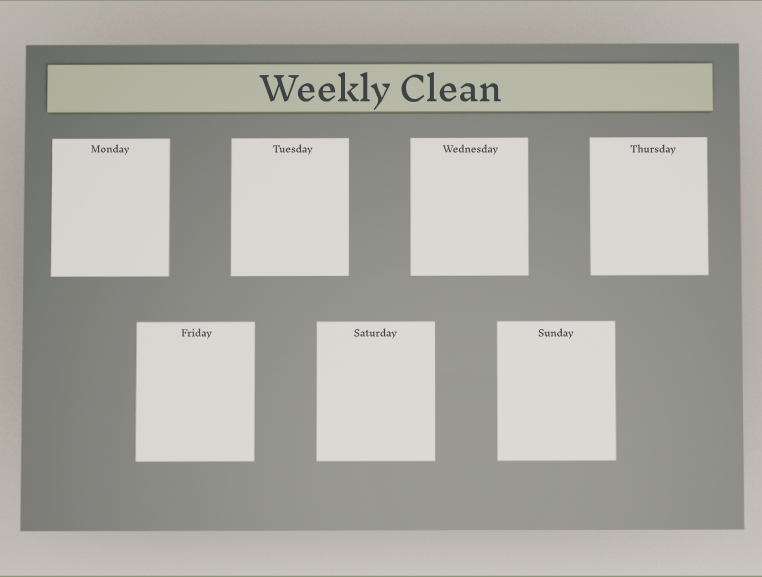 Weekly Cleaning Template