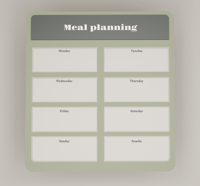 Meal Plan