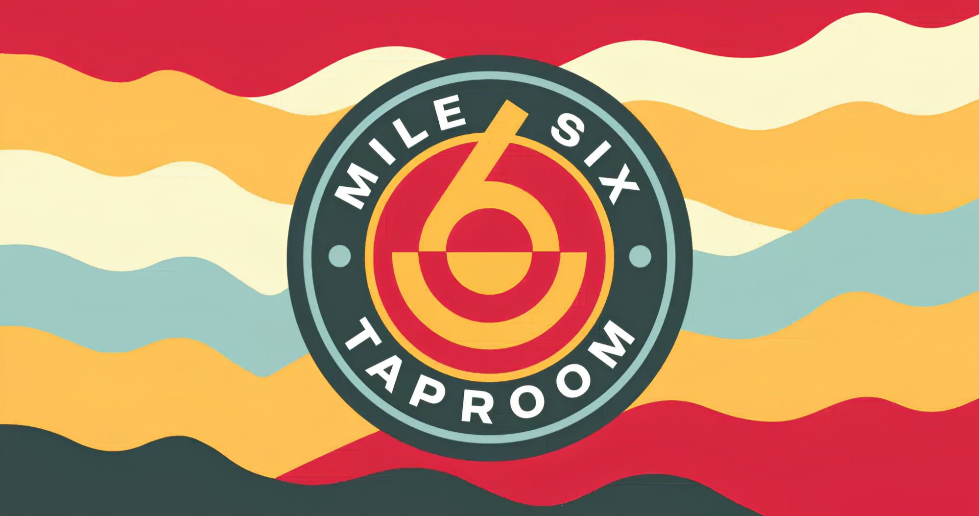 Mile 6 Taproom logo, platinum Chamber member located on the Frisco Trail serving craft beer, draft wine, and cocktails