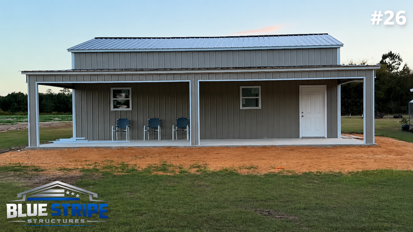 Residential garage and lean-to combo metal building