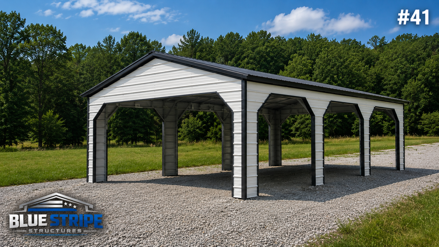 Decorative open-sided metal pavilion with arched supports