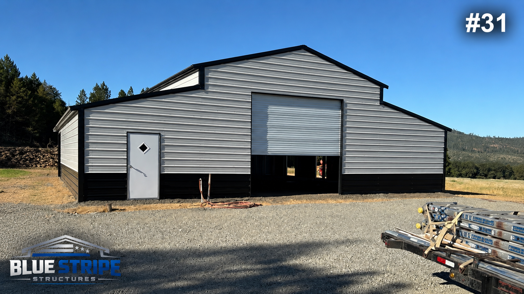 Large commercial metal building with modern steel design