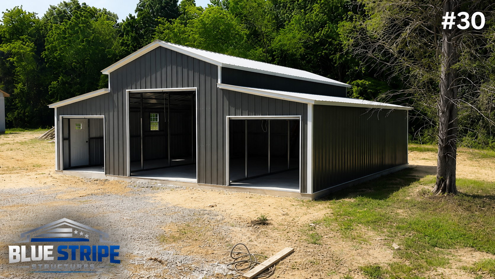 Large commercial metal building with modern steel design
