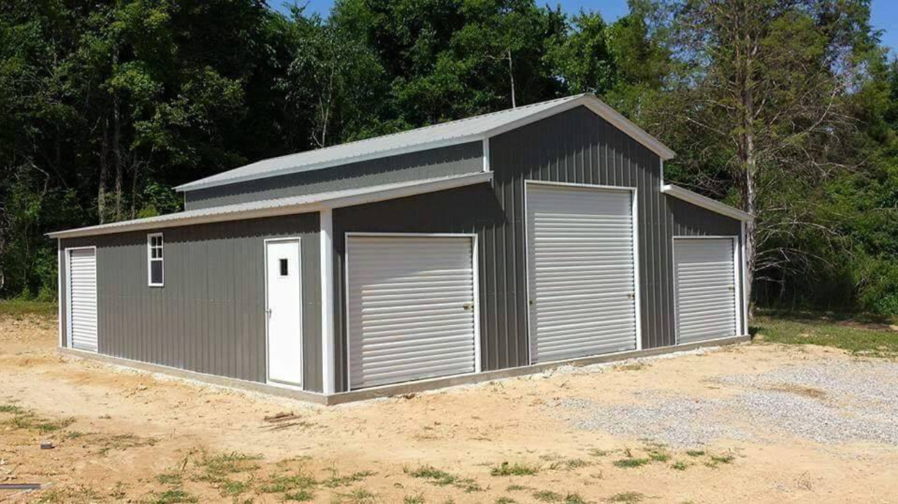 Agricultural barns for tractors.