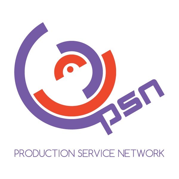 Logo for PSN Production Service Network featuring circular graphic elements and the text 'psn' and 'PRODUCTION SERVICE NETWORK'.