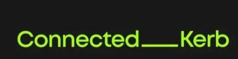 Text reading 'Connected___Kerb' in bright green on a black background.