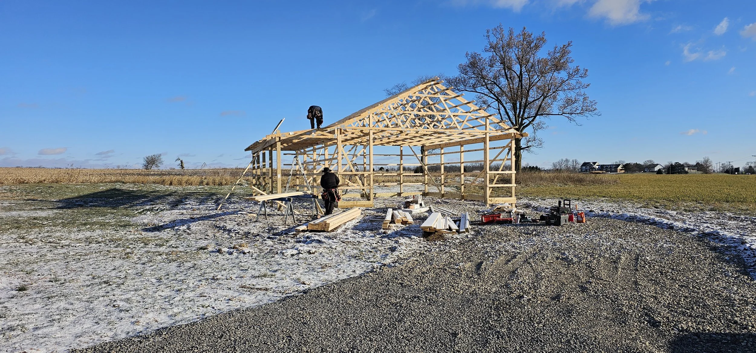 Pole barn, post-frame building, Plain City, Dublin, Marysville, Delaware, Ohio