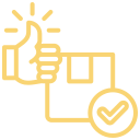 A thumbs-up hand giving approval or approval sign