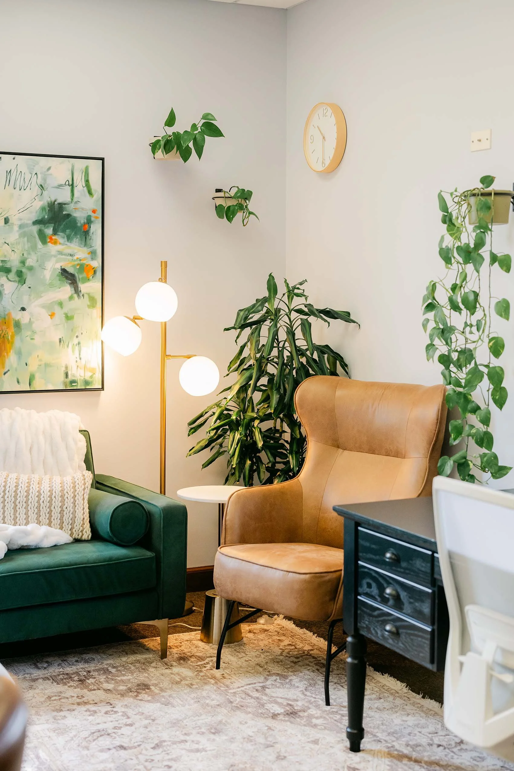 Comfortable psychotherapy office in Columbus, Ohio