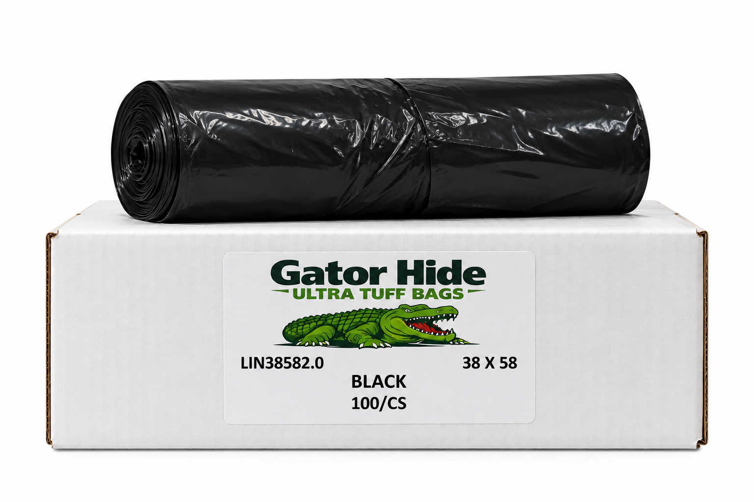 Gator Hide Ultra Tuff Trash Bags – 38 X 58 Black