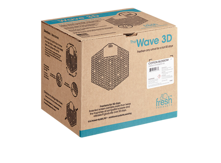 Fresh Products Wave 3D Urinal Screen 10/Pack
