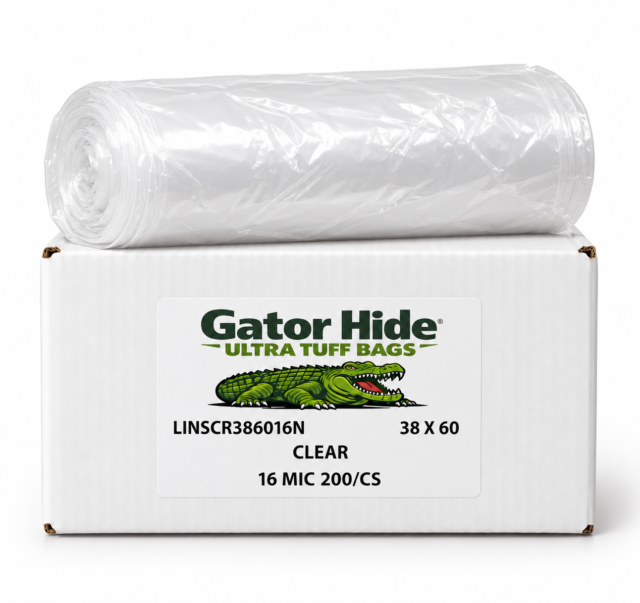 Gator Hide Ultra Tuff Bags – Clear 38X60 16 Micron