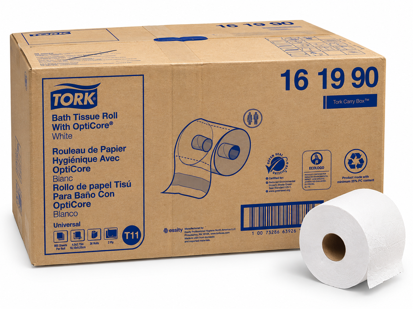 Tork Universal Bath Tissue Roll with OptiCore®