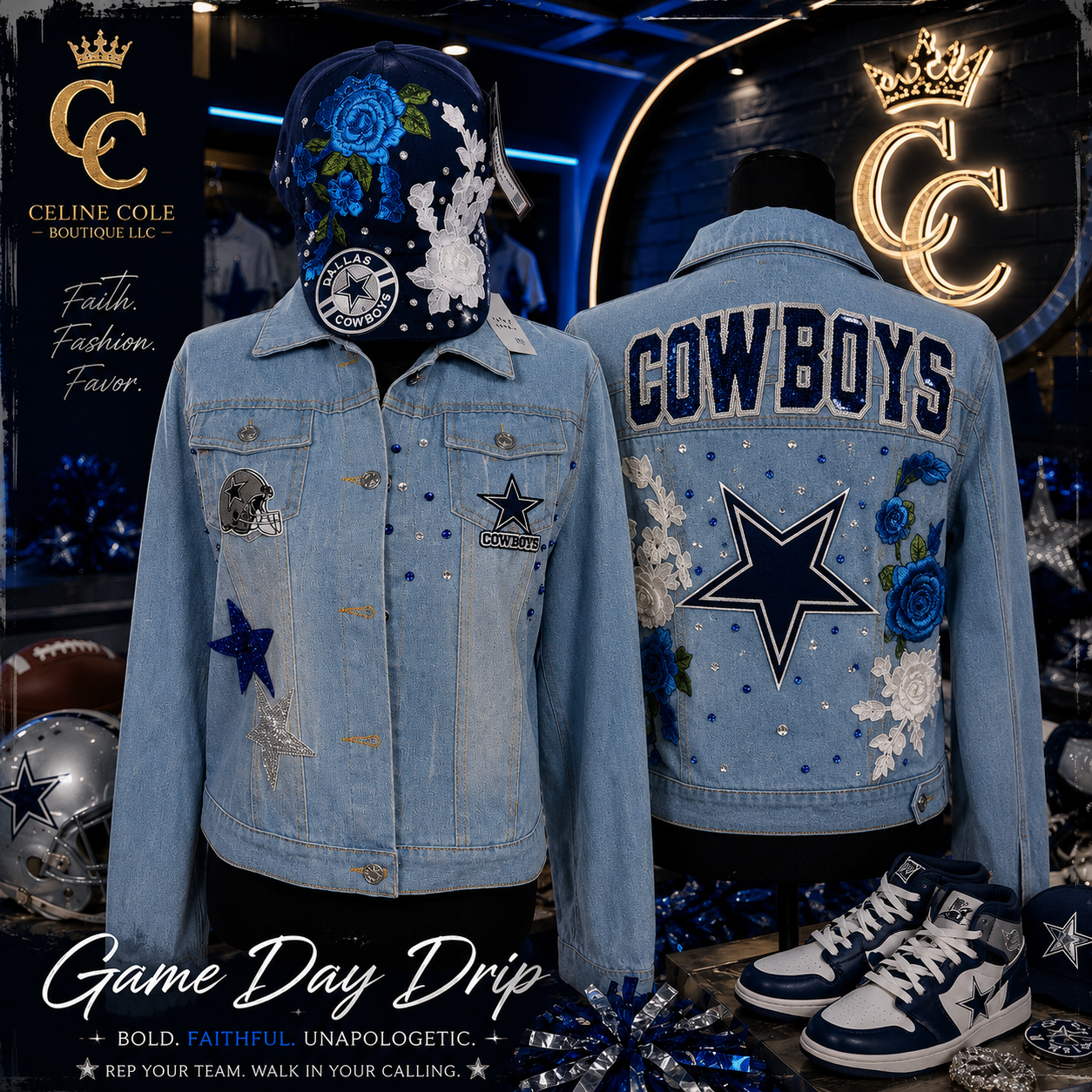 Premium Game Day Denim Jacket