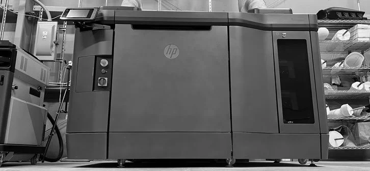 HP Multi Jet Fusion 3D printer used to manufacture custom prosthetic and orthotic solutions.