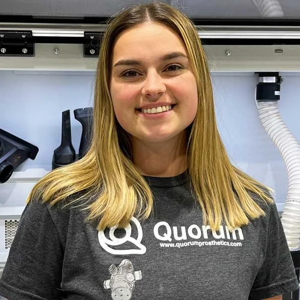 Greer Leonard, Prosthetic Tech, Engineer at Quorum Prosthetics.
