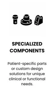Specialized components made by Quorum using advanced technology and custom 3D printed design.
