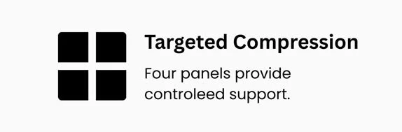 The Quatro Socket uses four adjustable panels to provide targeted compression and controlled support.