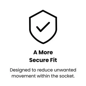 Socket fit matters because a more secure fit can help reduce unwanted movement within the socket.
