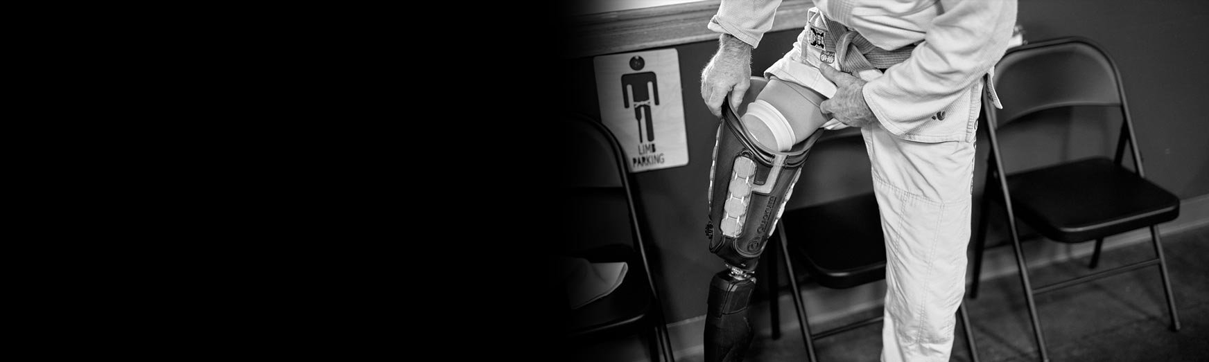 Close-up of a blue Quatro Adjustable prosthetic socket representing mobility and prosthetic innovation.