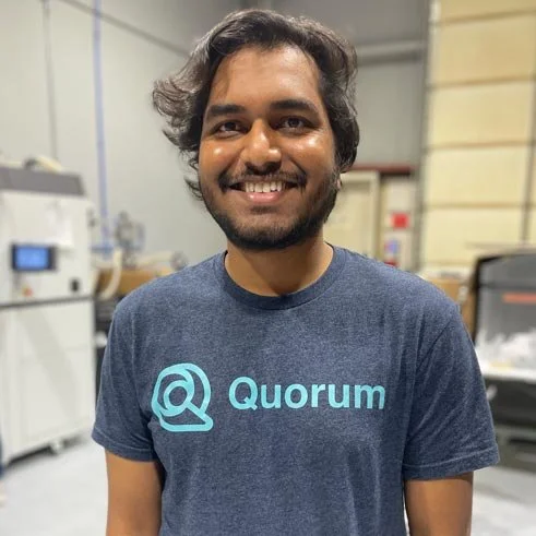 Amogh Gupta, Research & Development Engineer II at Quorum Prosthetics.