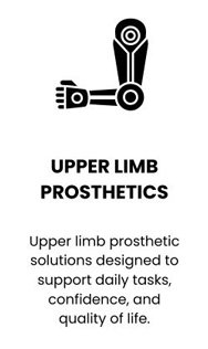 Upper limb prosthetic solutions made by Quorum using advanced technology and custom 3D printed design.