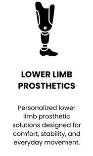 Lower limb prosthetic solutions made by Quorum using advanced technology and custom 3D printed design.