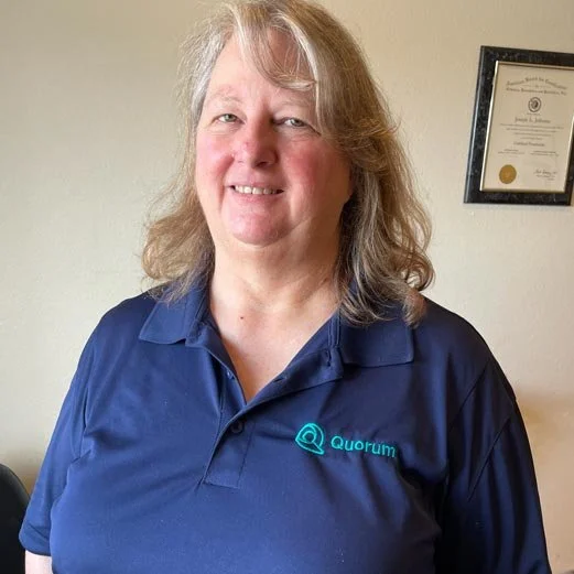 Valerie Hoffman, Certified Prosthetist at Quorum Prosthetics.