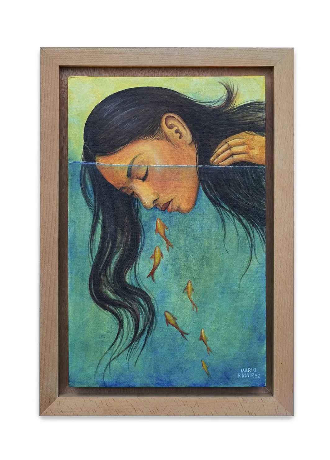Michicihualli, acrílico, 31 x 46 cm, 2026, disponible 