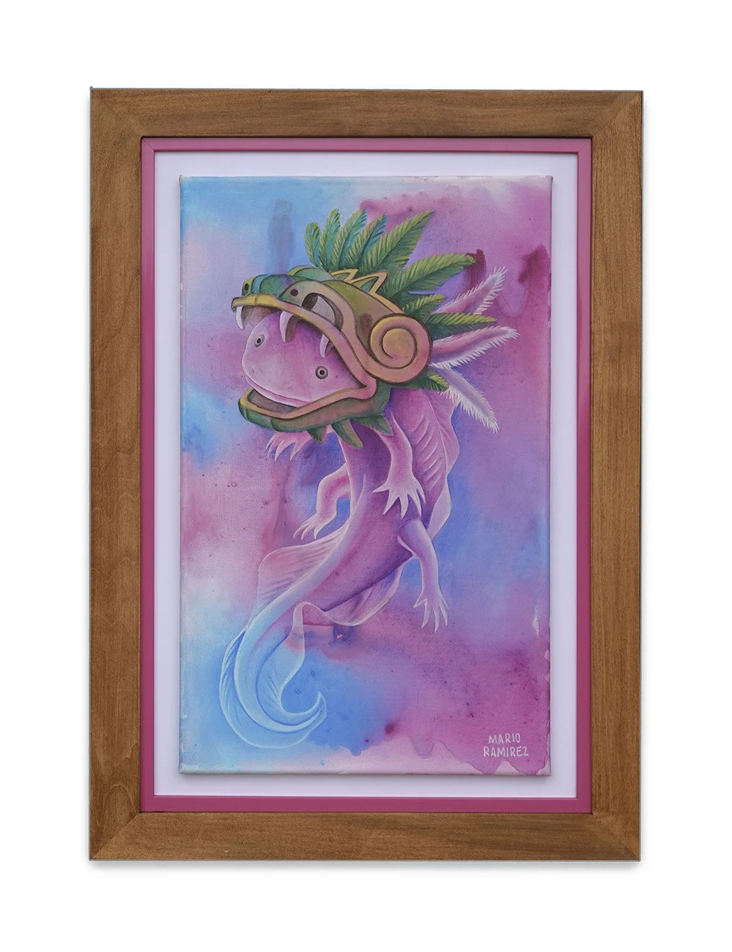 Ajolote, Acrílico, 44 x 64 cm, 2026, disponible
