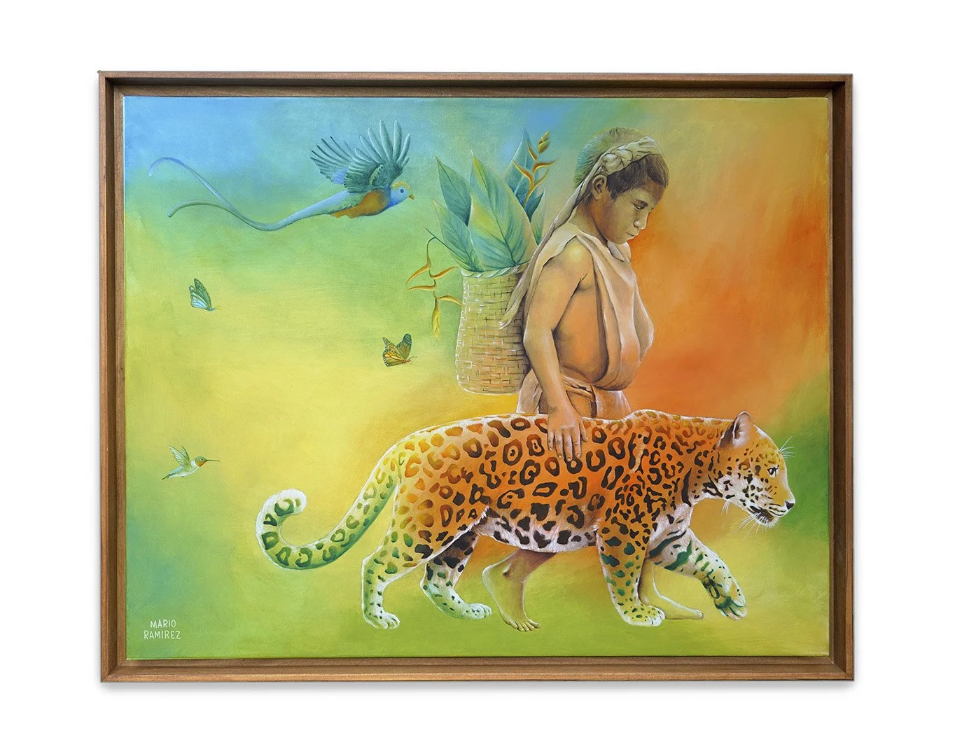 El Sendero del Jaguar, Acrílico, 106 x 87 cm, 2026, disponible,