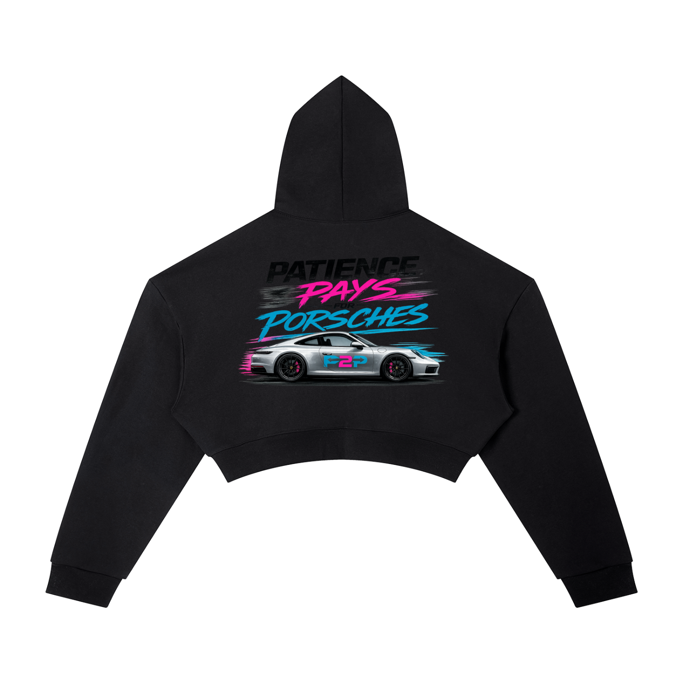 Patience Pays Womens Cropped Hoodie