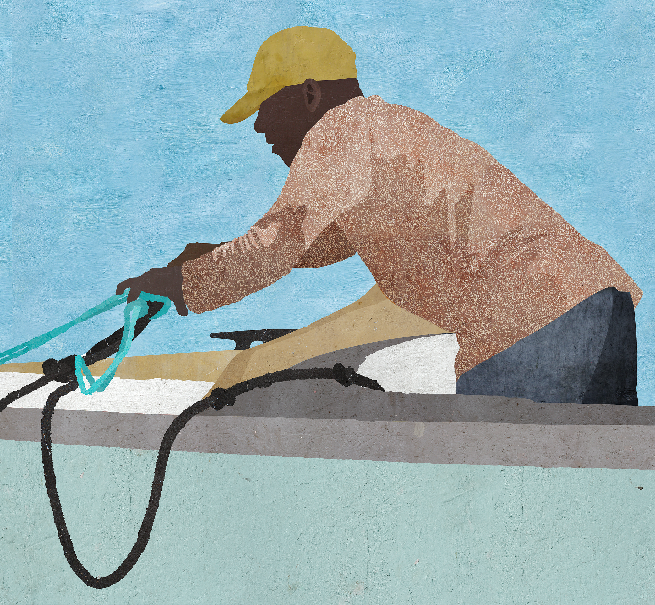 Sea work. Dimensions: 70 x 64 cm; Year: 2025; Intervened Photography