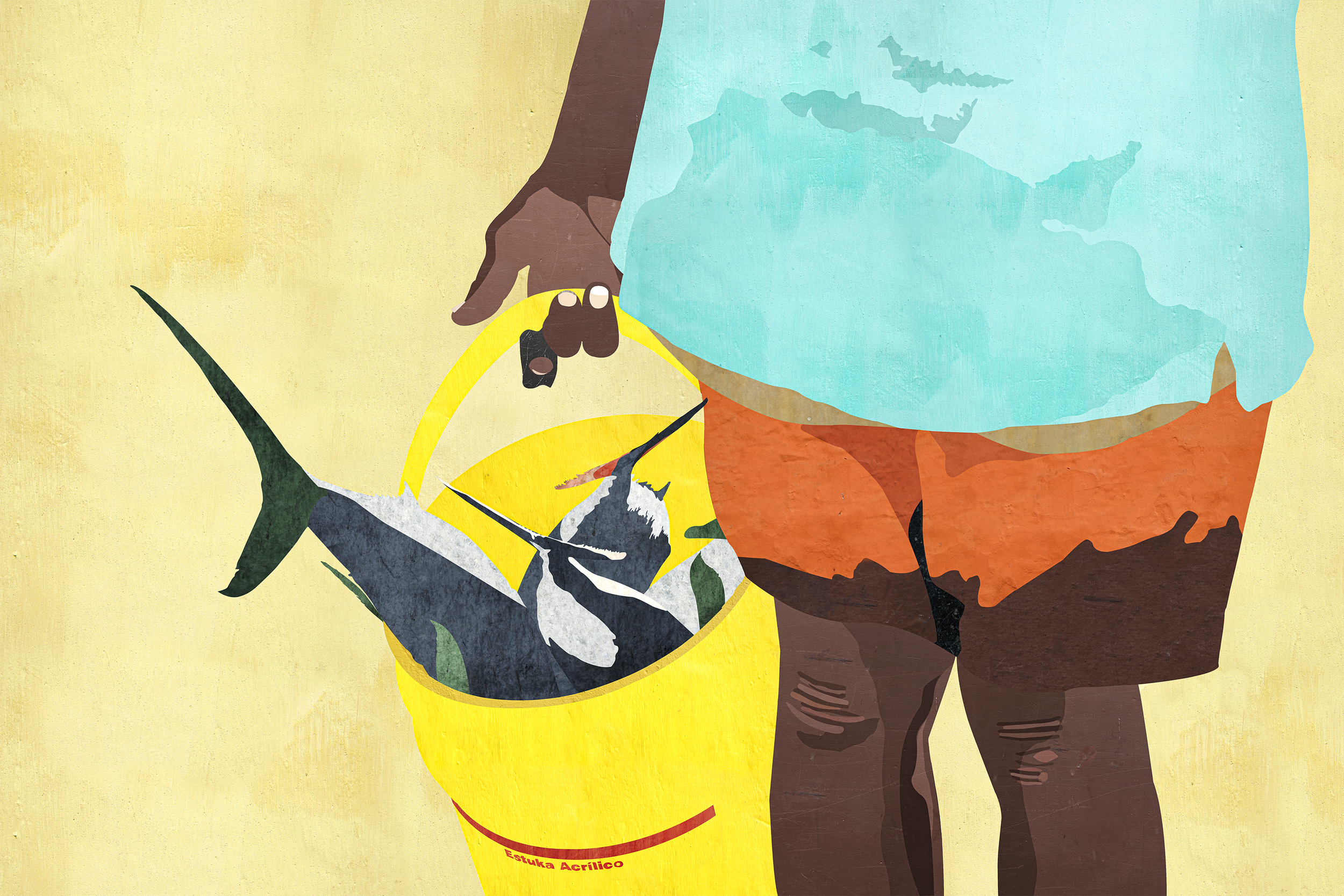 The catch.
Dimensions: 70 x 46 cm;
Year: 2024;
Intervened Photography.
Edition of 10