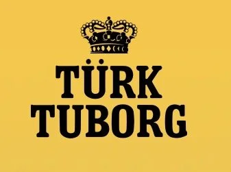 The Turk Tuborg logo with a black crown on a yellow background, featuring the text 'TÜRK TUBORG' in bold black letters.