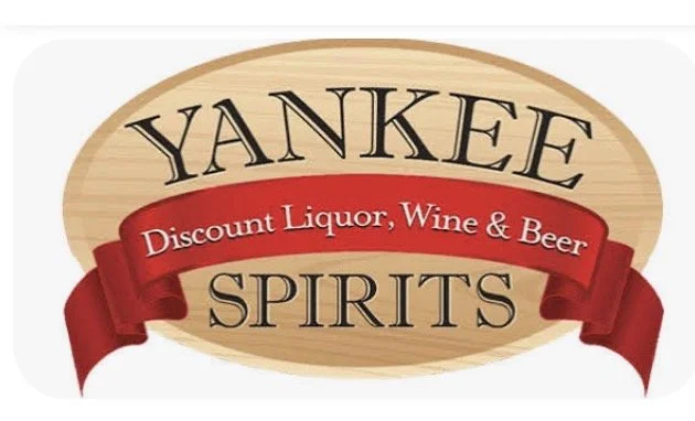 Yankee Spirits logo with text 'Discount Liquor, Wine & Beer' on a red ribbon.