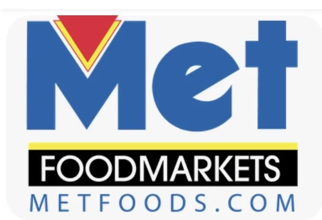 Logo of Metro Foodmarkets with the text "Met FOODMARKETS" and the website "METFOODS.COM"