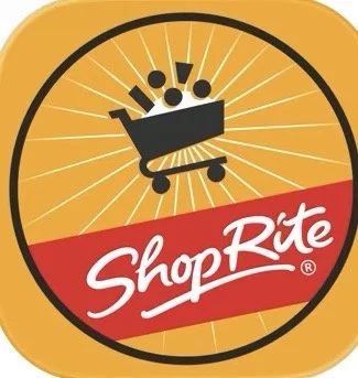 ShopRite logo with shopping cart and products above the text