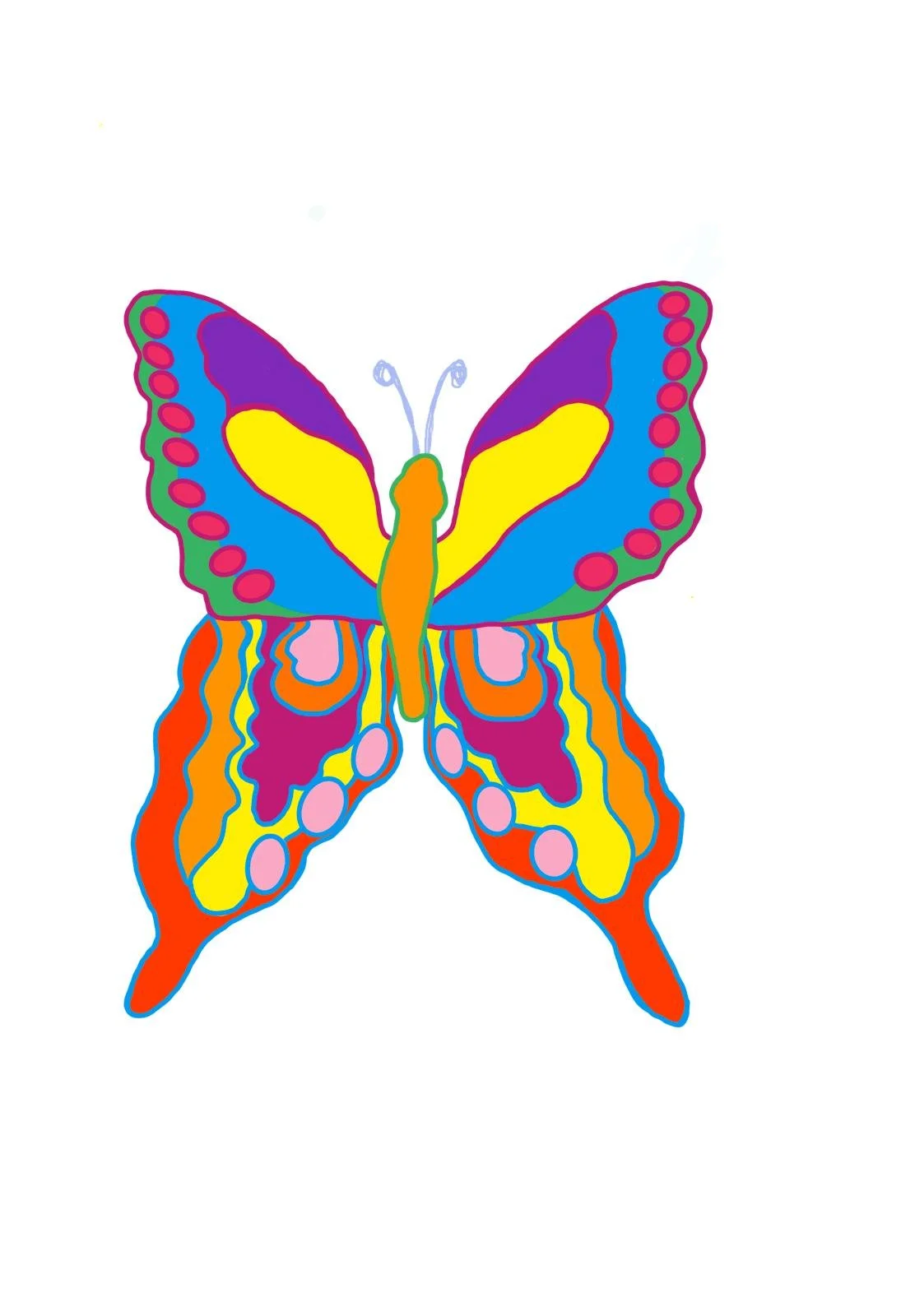 beautiful colorful butterfly hand drawn by Seana Isaac More Than Exceptional