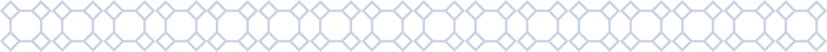 A patterned black and white border with hexagonal shapes.