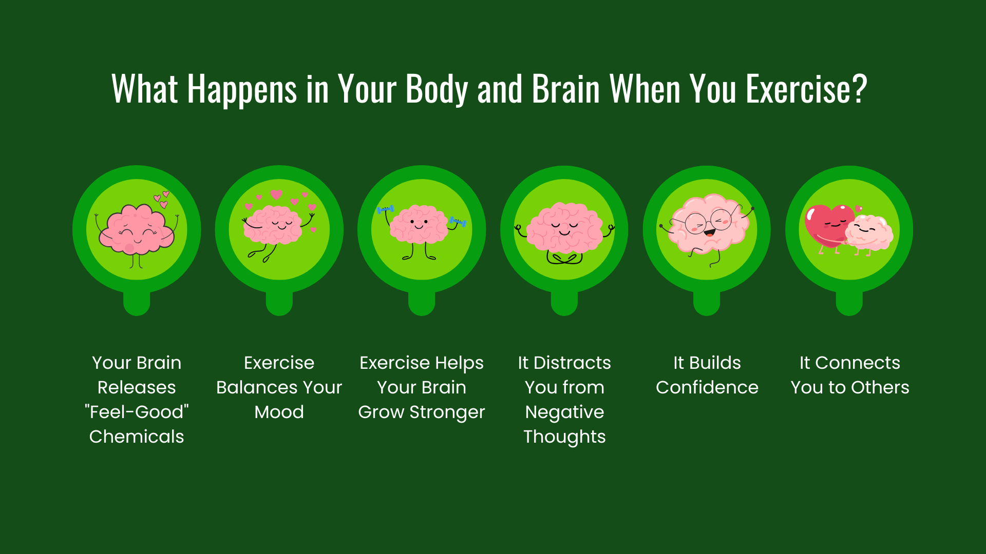 graphic explaining What Happens in Your Body and Brain When You Exercise?