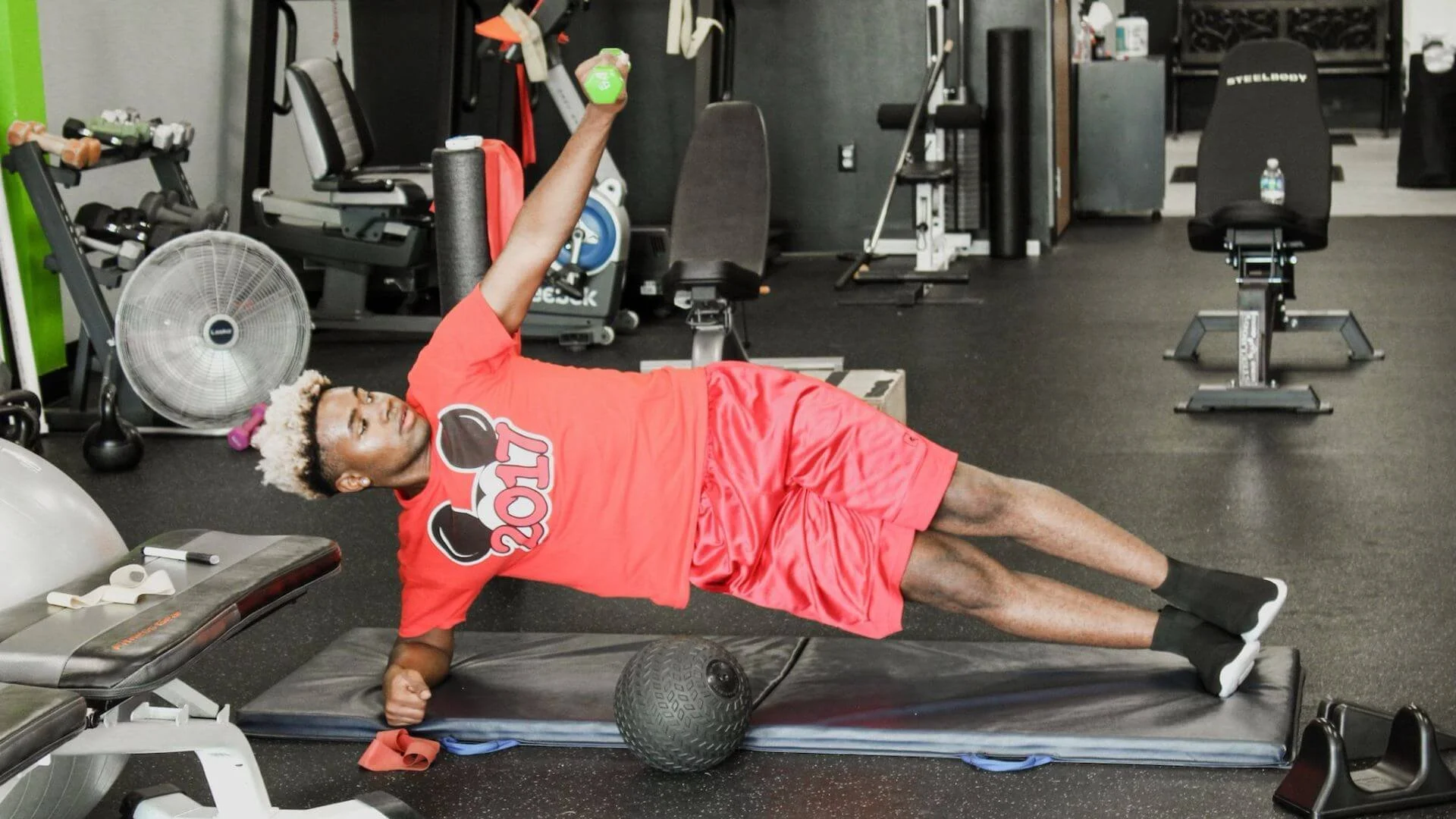 client doing a sports exercise