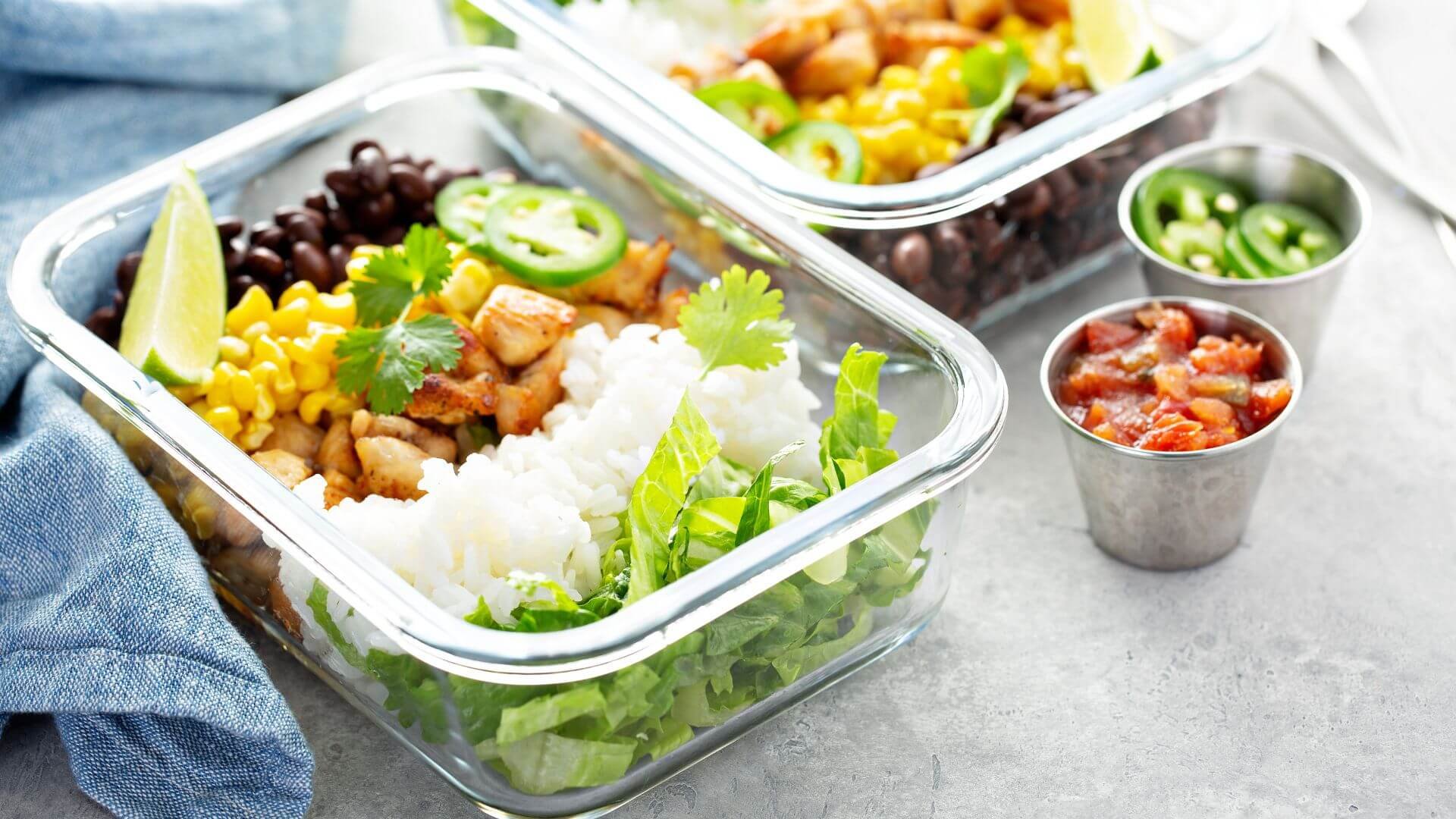 healthy meal pacakaged up