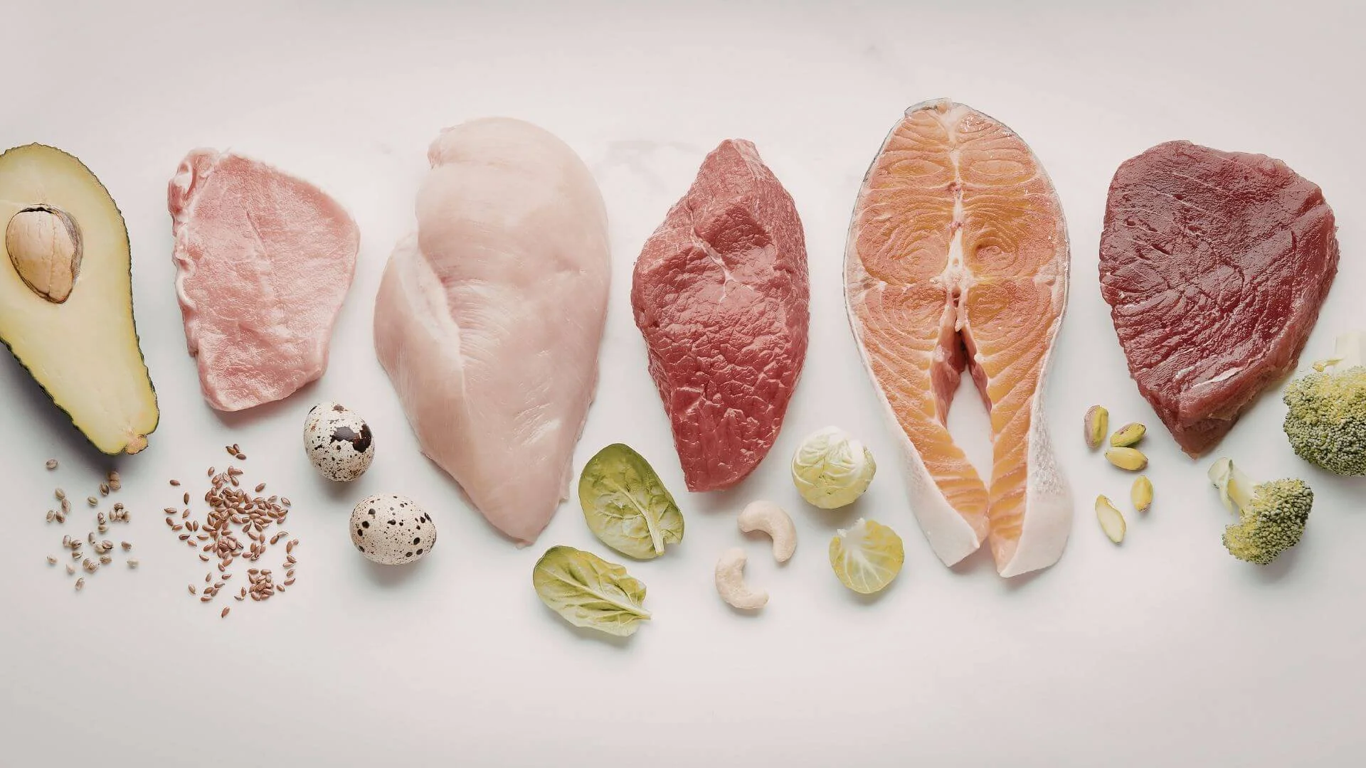 graphic showing the different types of protein
