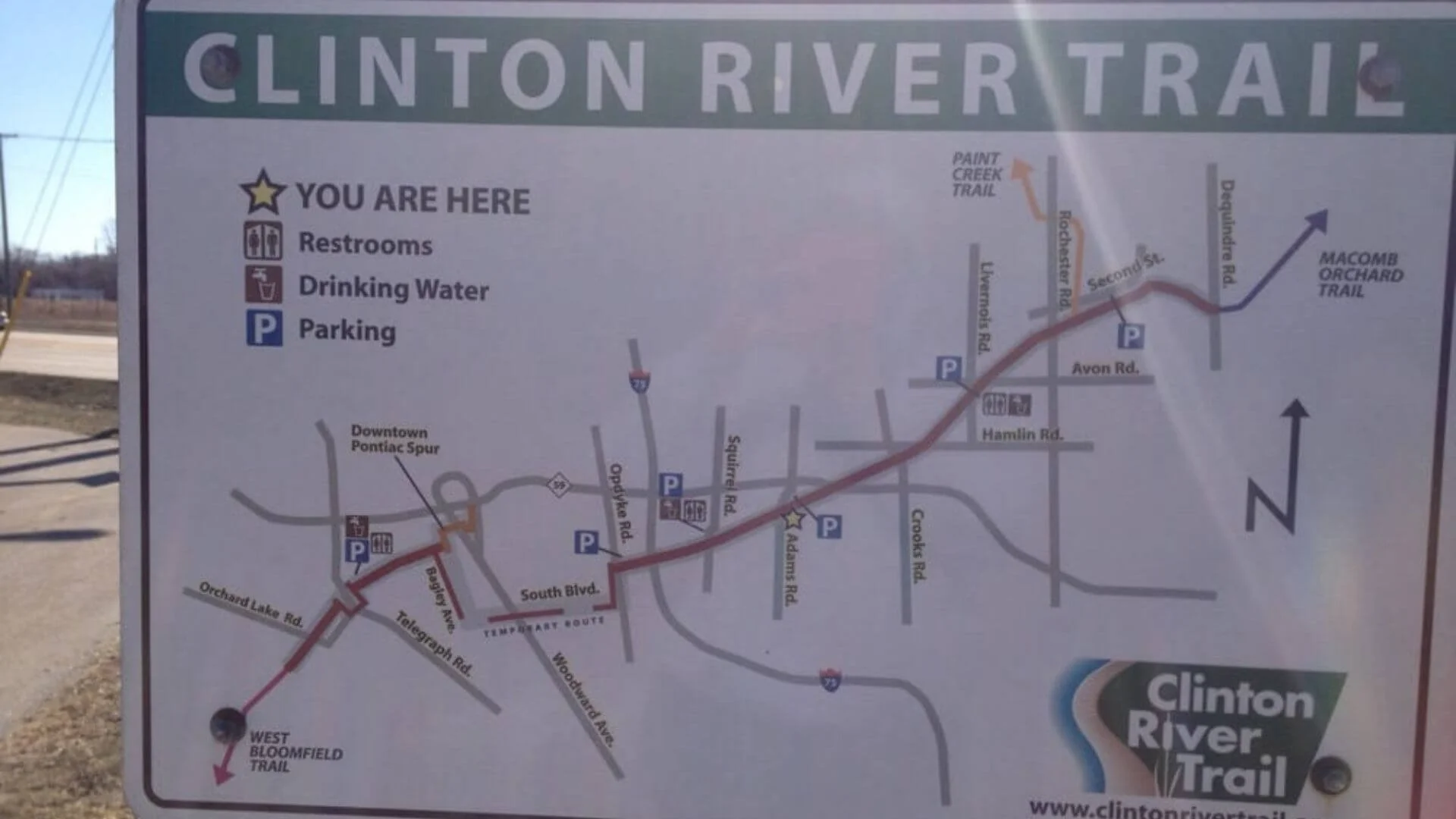 Clinton River Trail map