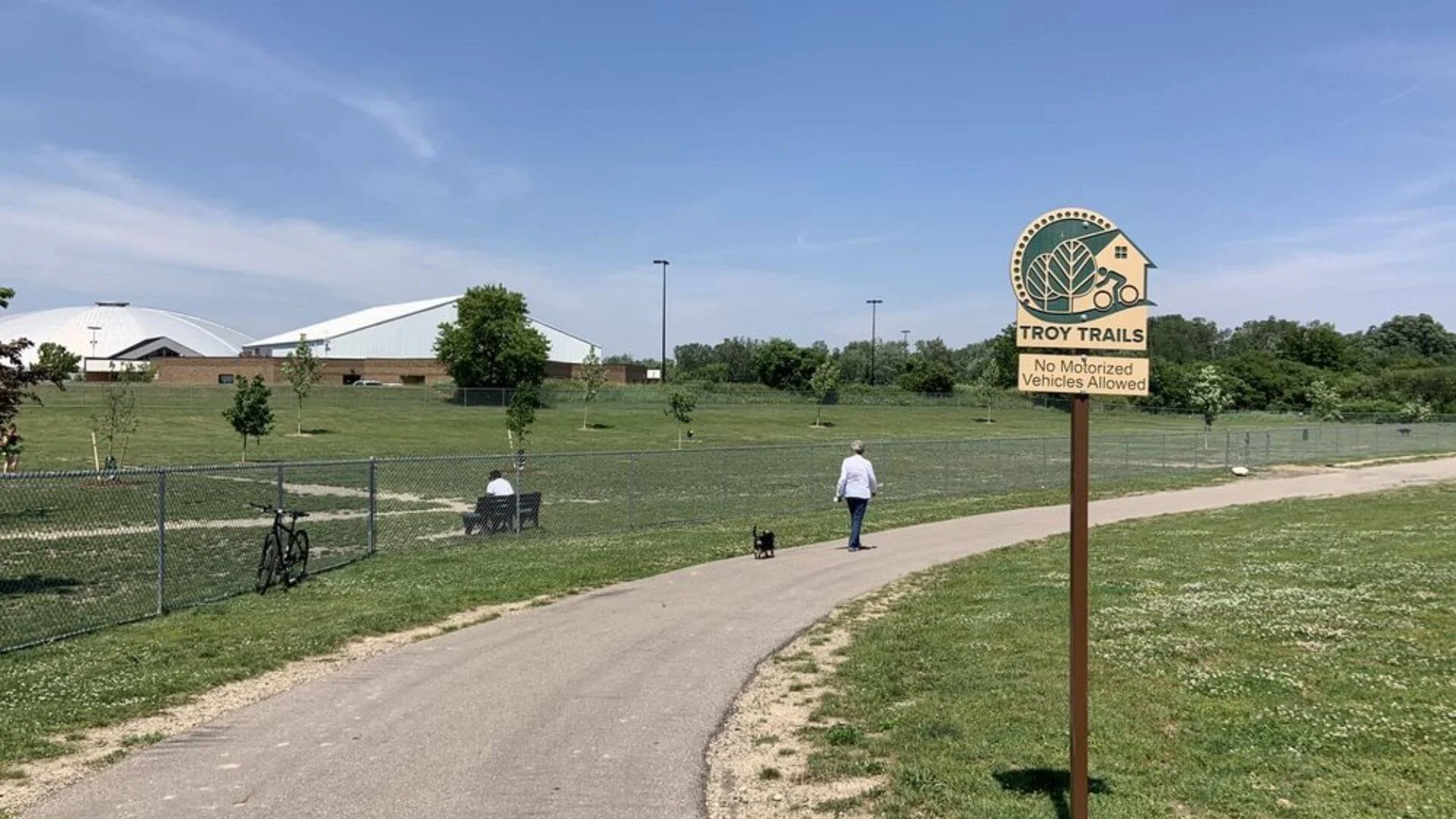 Troy Trail at P. Terry & Barbara Knight Park walking trail in troy