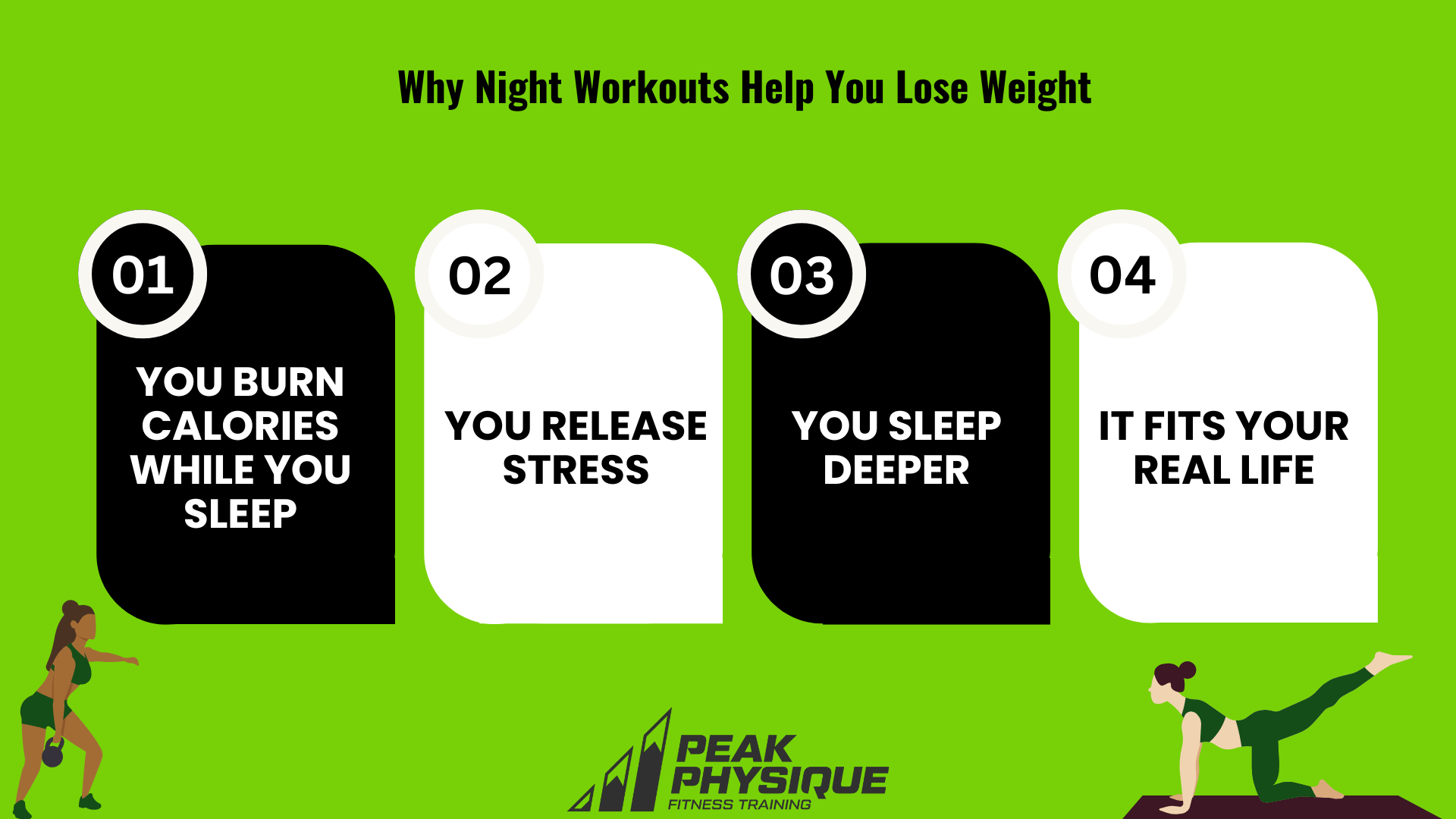 graphic showing Why Night Workouts Help You Lose Weight