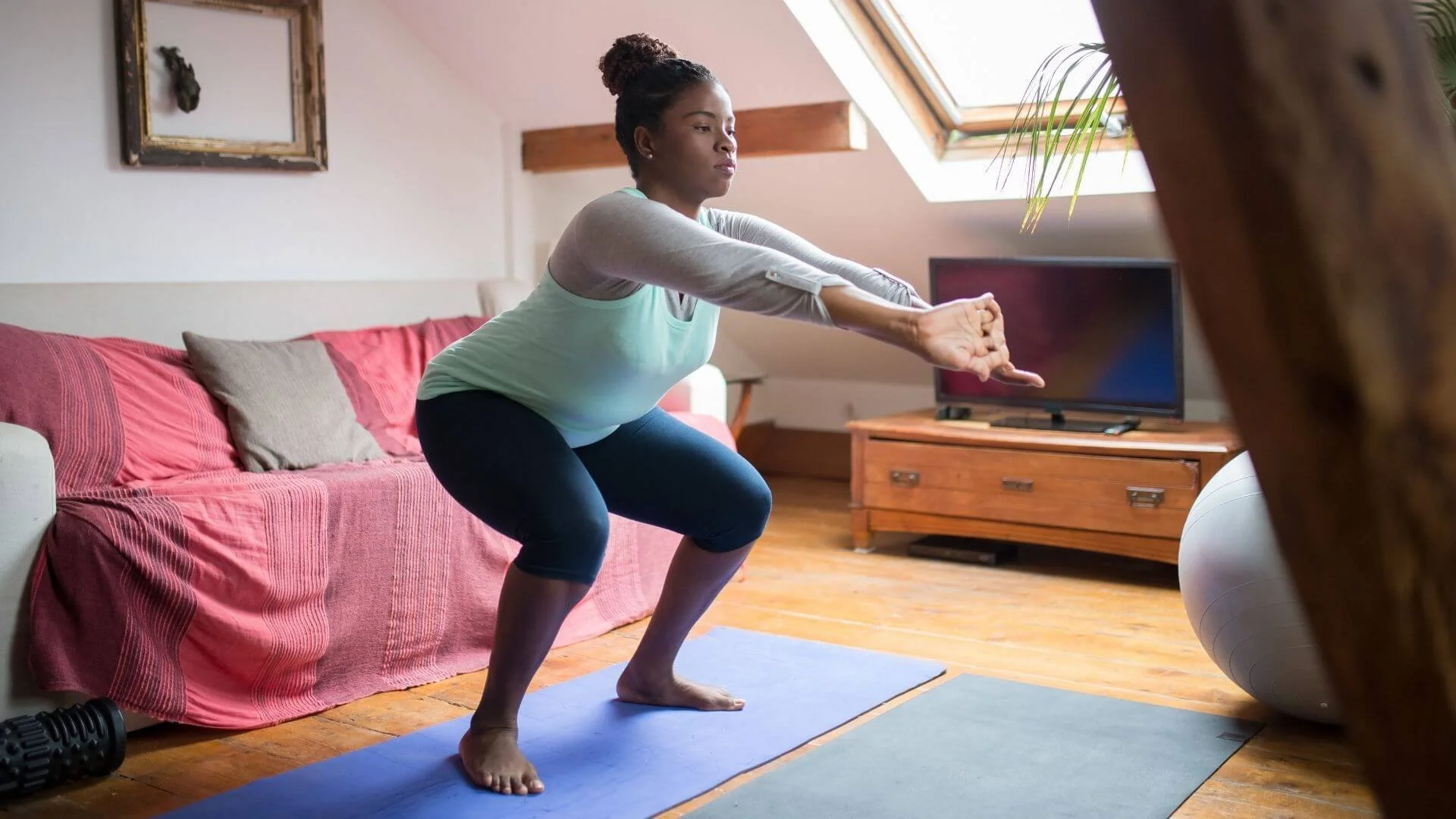 woman showing Leg Workouts You Can Do Anywhere