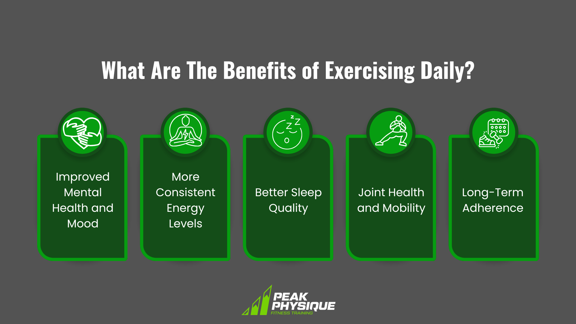 graphic talking about the Benefits of Exercising Daily