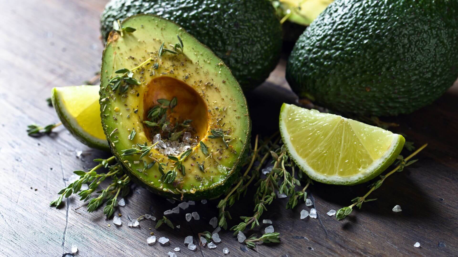 avocado with salt and lime